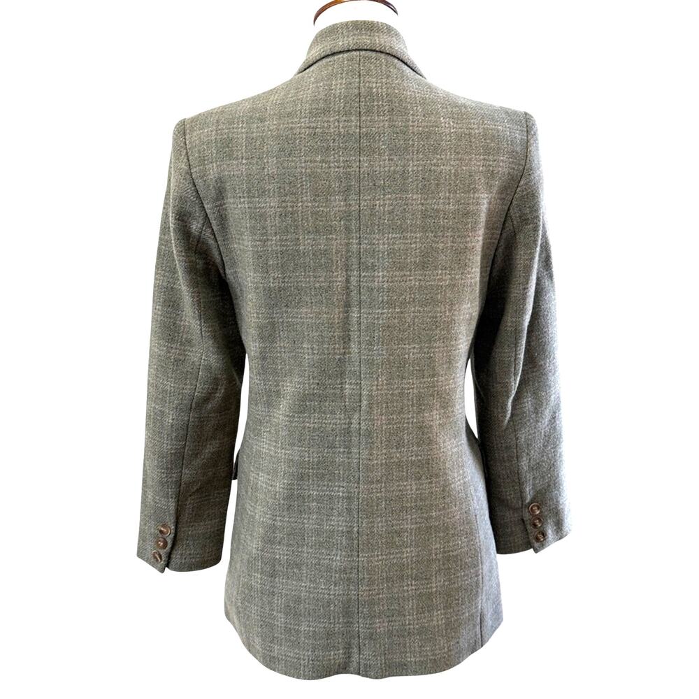 Pendleton Wool Plaid Blazer Sage Gray Academic Preppy Jacket Sz 4 - Picture 7 of 11